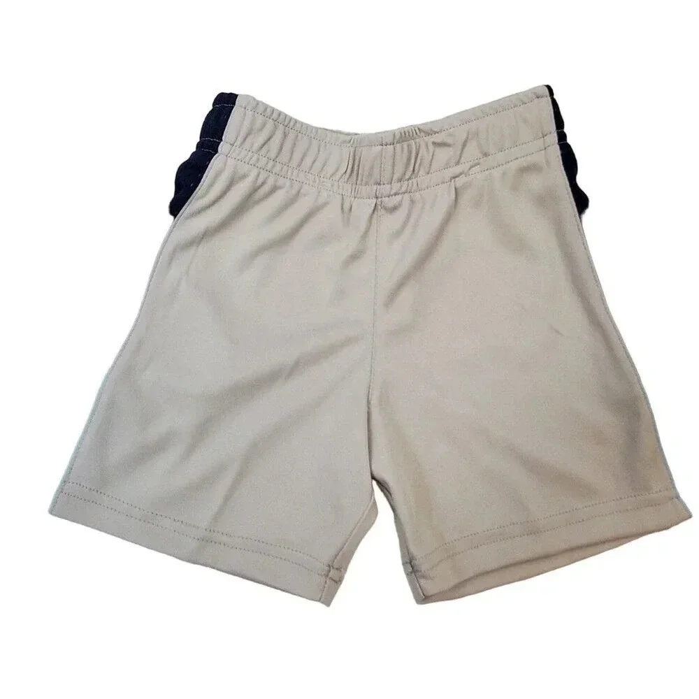 3-6m Boys ROOKIE OF THE YEAR Light Blue/Grey Hooded Tshirt/Shorts Athletic Set